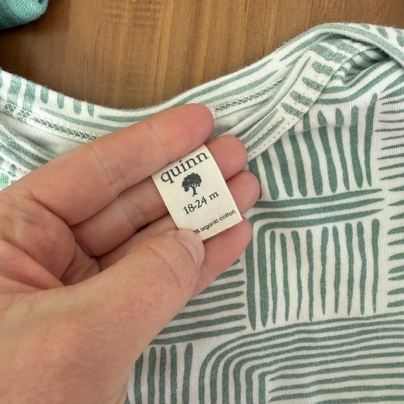 Kate Quinn Green and Blue Baby Bodysuit Set - Picture 2 of 2